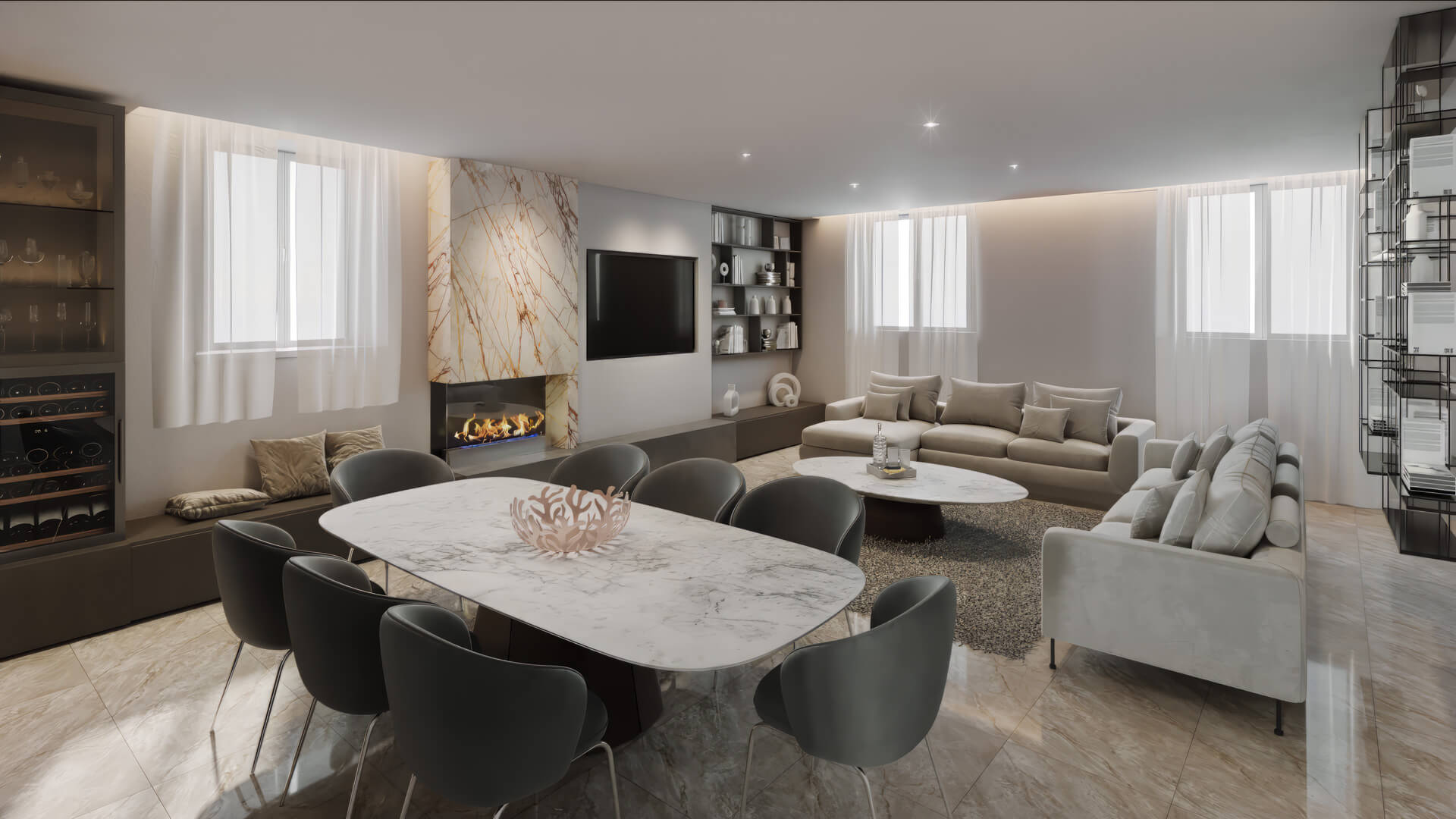 Rendering - appartamento moderno (2)